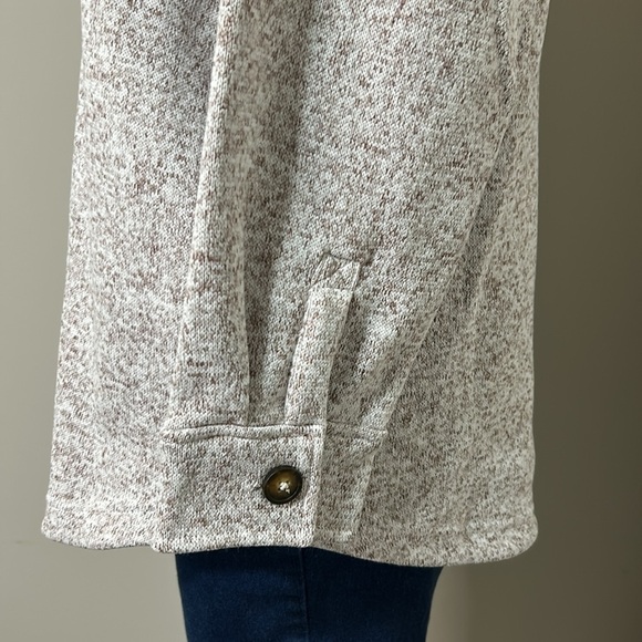 Madewell (Re)sourced Sweater Fleece Shirt Jacket Pale Thistle Pink Sz S NEW - Picture 7 of 13